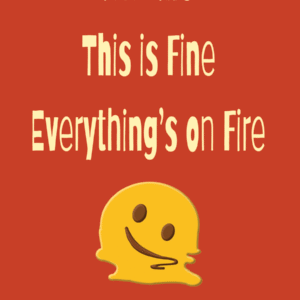 Funny journal cover “I’m Fine. This is Fine. Everything’s on Fire.”