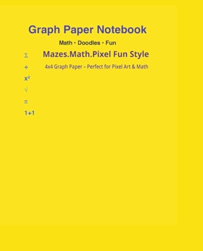 Graph Paper Notebook: Math, Doodles & Pixel Fun Style