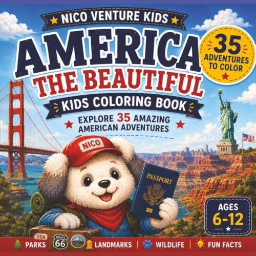America the Beautiful: Kids Coloring Book